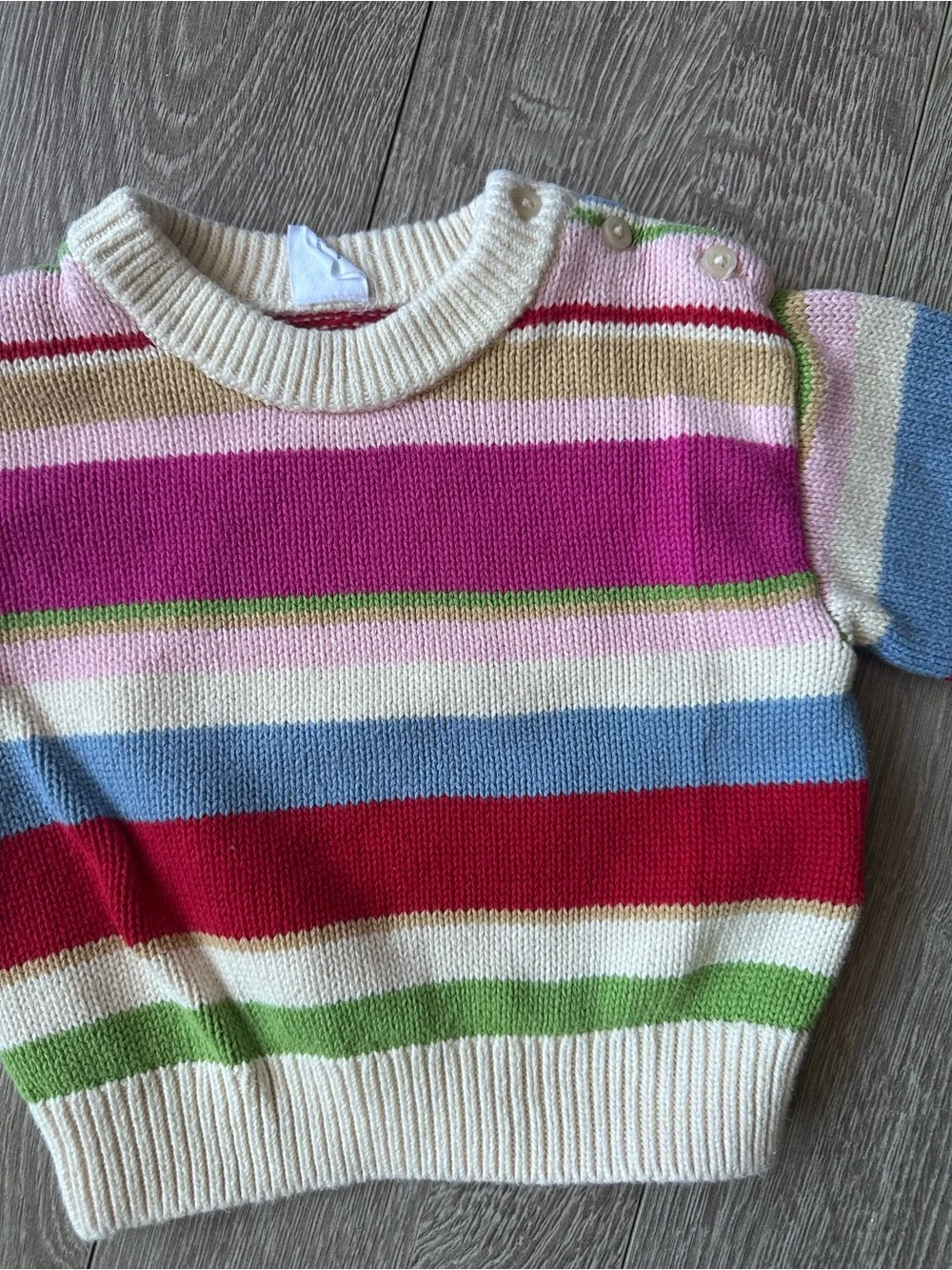 baby GAP Crewneck knit cotton Striped Sweater 6-12 months